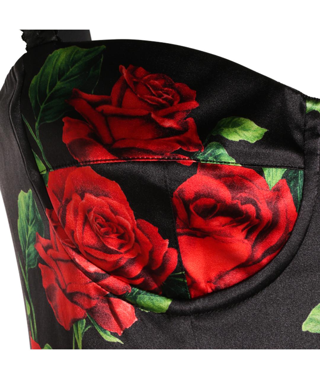 DOLCE&GABBANA Мульти шелковое платье, фото 3
