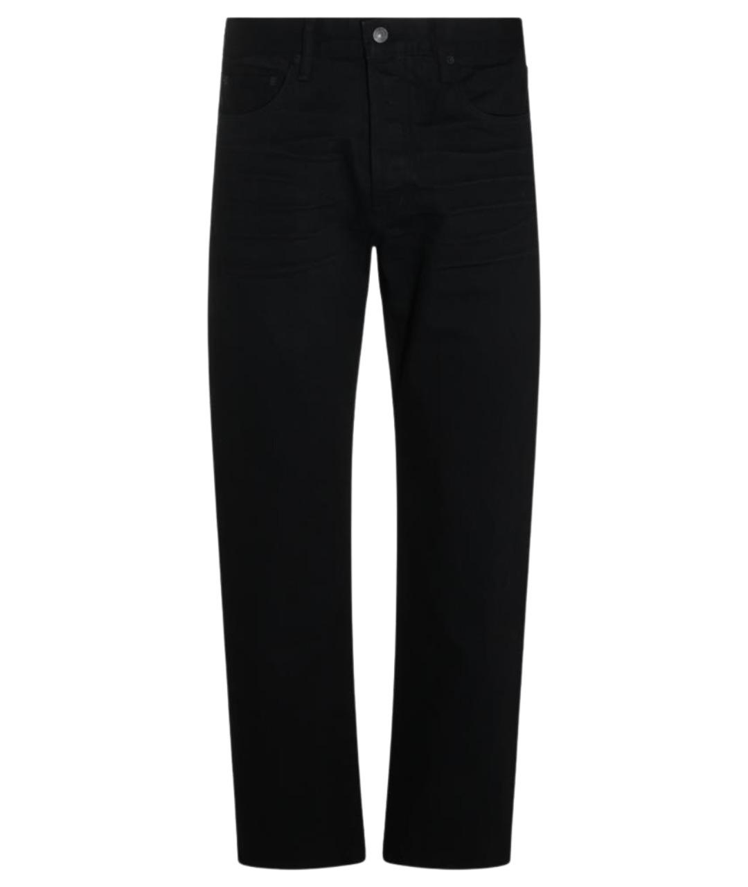 TOM FORD Черные хлопко-эластановые прямые джинсы, фото 1