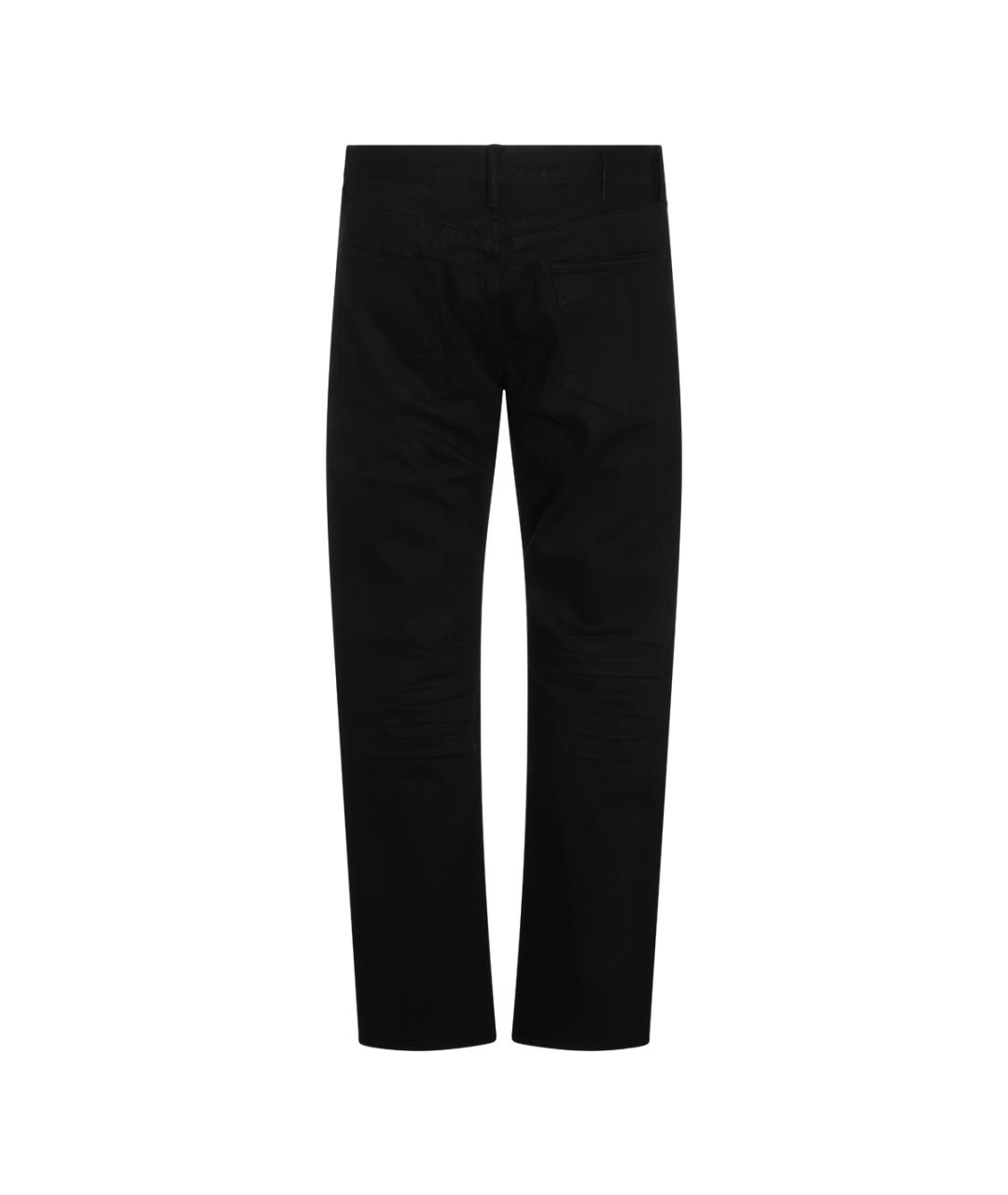 TOM FORD Черные хлопко-эластановые прямые джинсы, фото 2