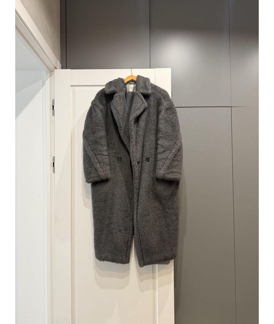 MAX MARA Серая шерстяная шуба, фото 2