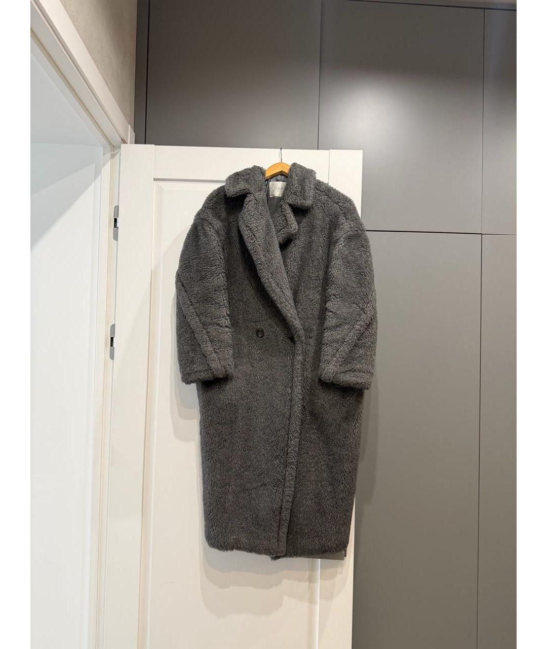 MAX MARA Серая шерстяная шуба, фото 7