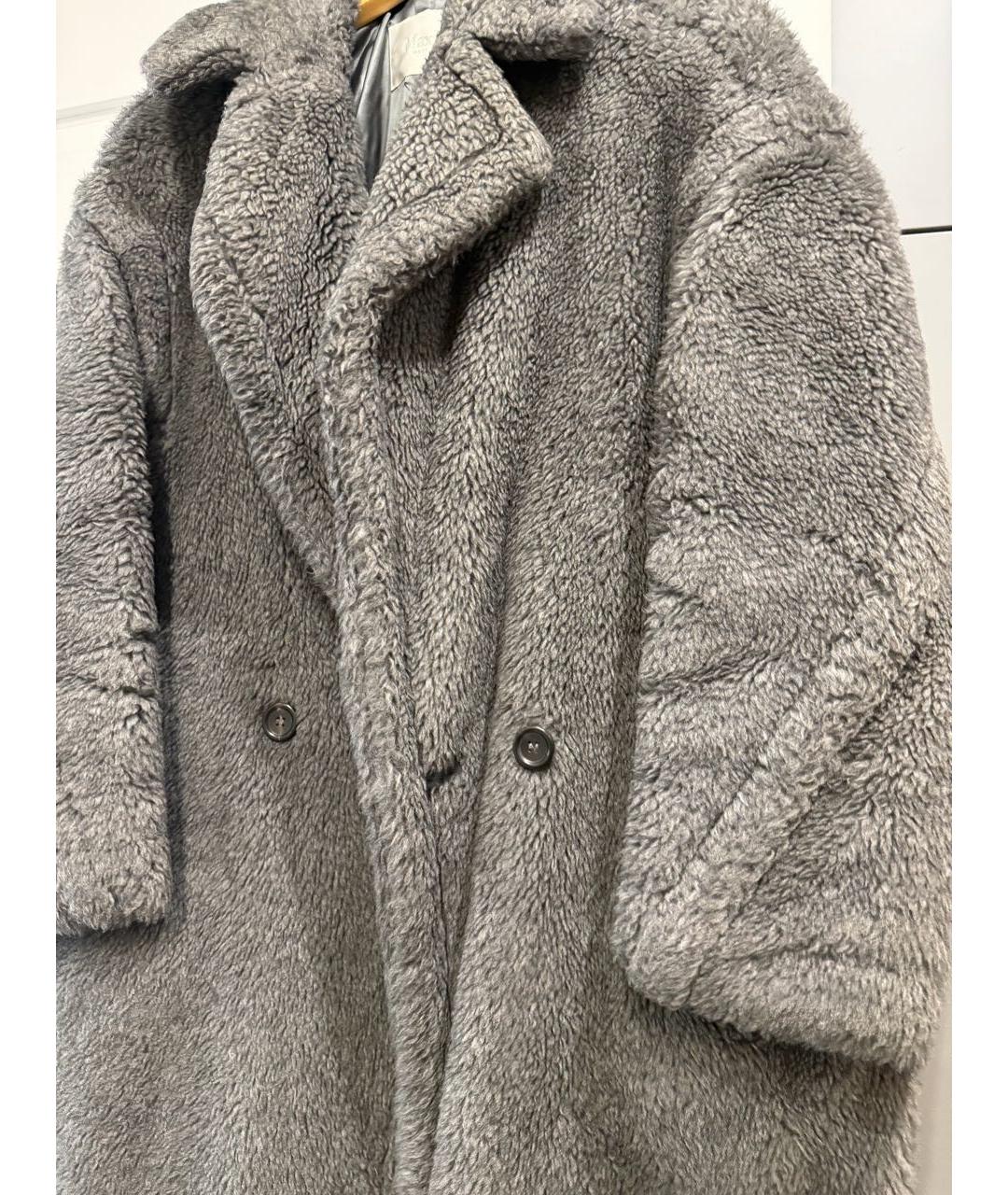 MAX MARA Серая шерстяная шуба, фото 4