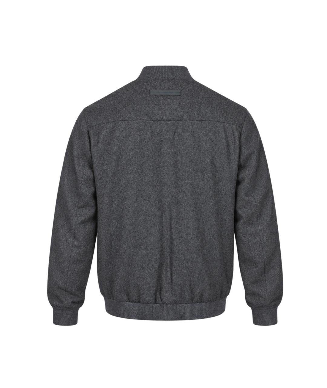 ZEGNA Антрацитовая шерстяная куртка, фото 4