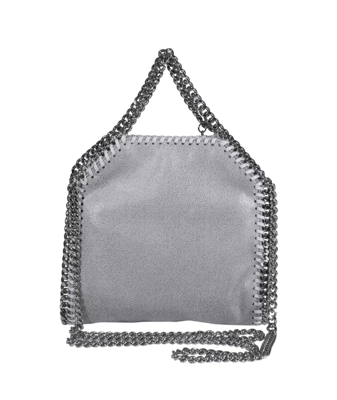 STELLA MCCARTNEY Серая синтетическая сумка с короткими ручками, фото 3