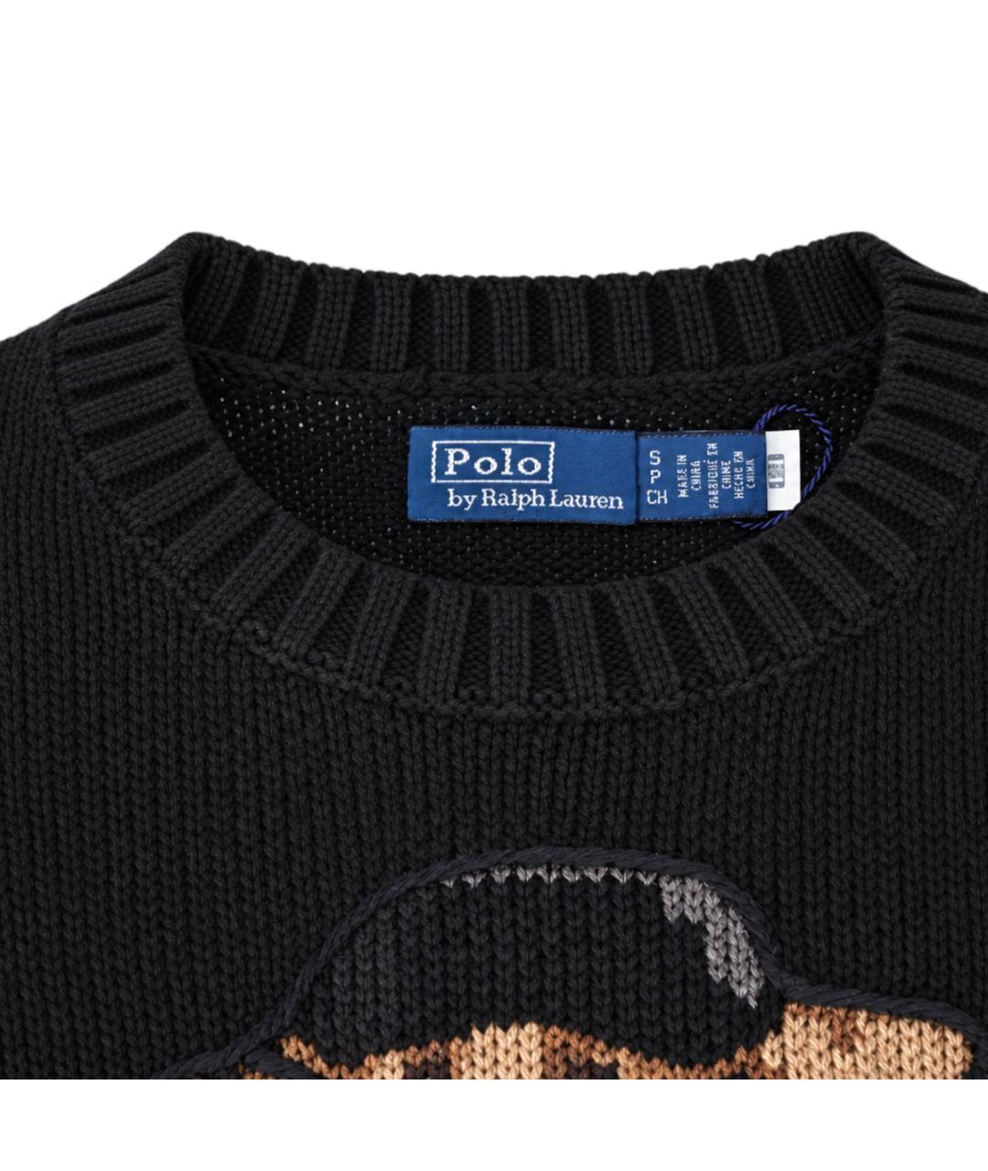 POLO RALPH LAUREN Черный хлопковый джемпер / свитер, фото 3