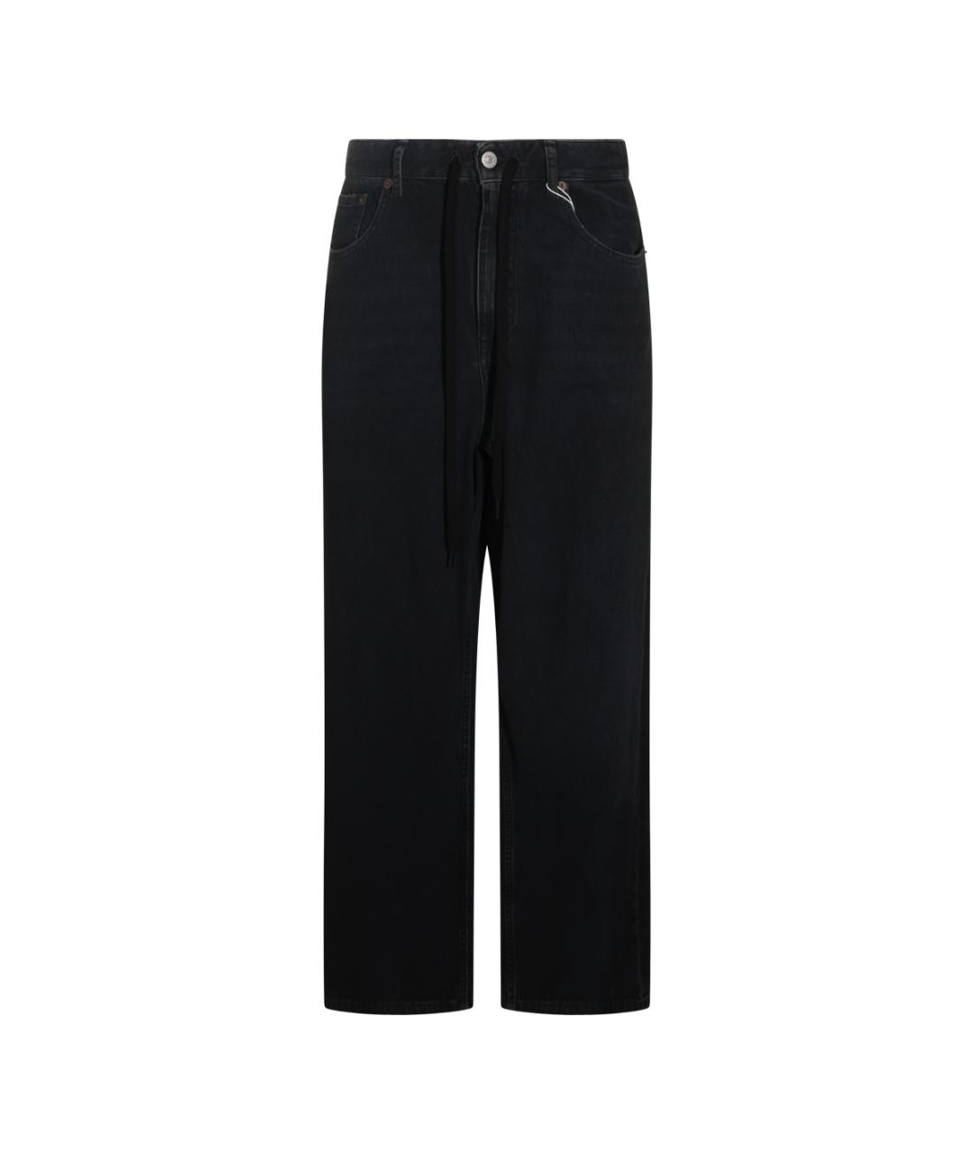 MM6 MAISON MARGIELA Черные хлопковые прямые джинсы, фото 1