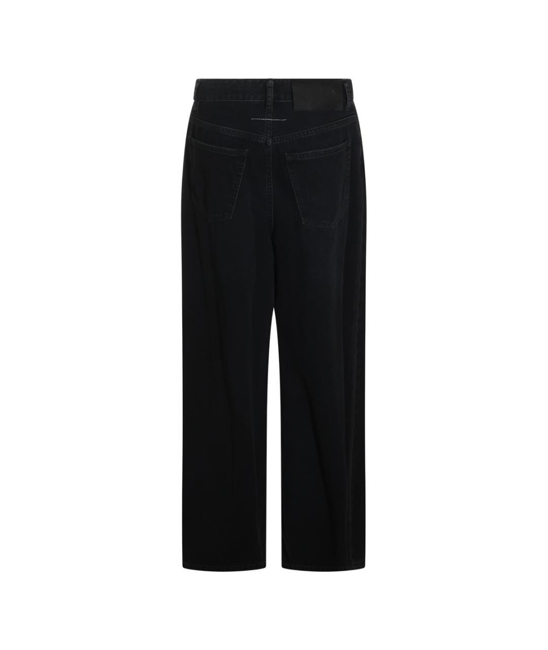 MM6 MAISON MARGIELA Черные хлопковые прямые джинсы, фото 2