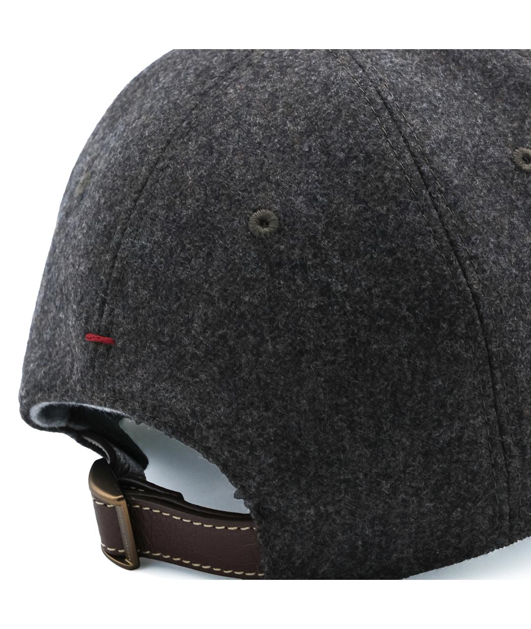 BRUNELLO CUCINELLI Коричневая шерстяная кепка/бейсболка, фото 2
