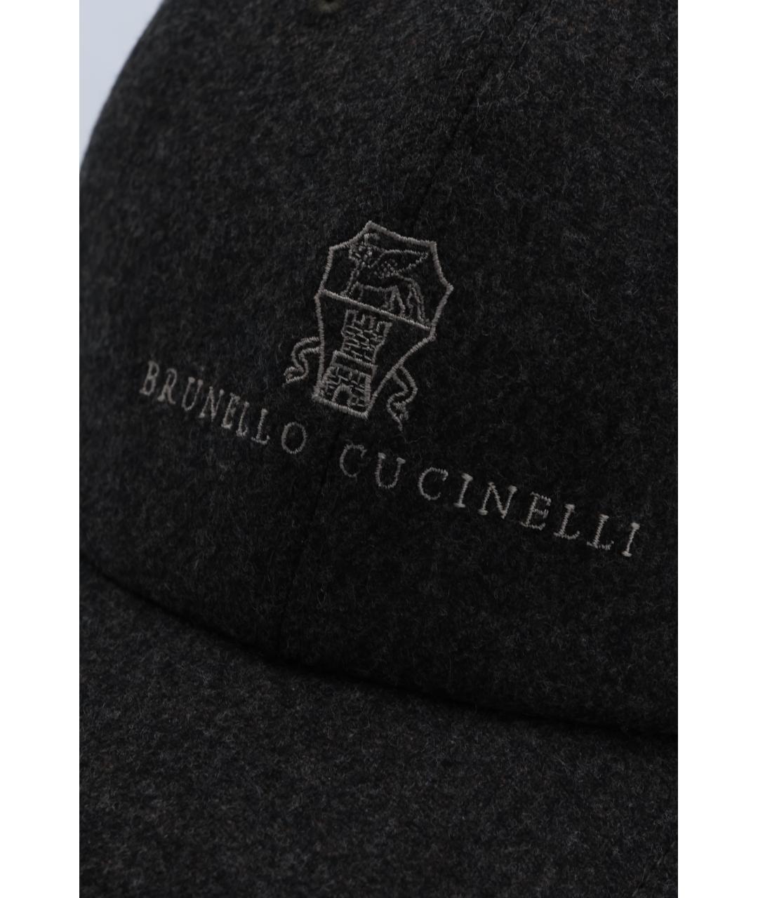 BRUNELLO CUCINELLI Коричневая шерстяная кепка/бейсболка, фото 3