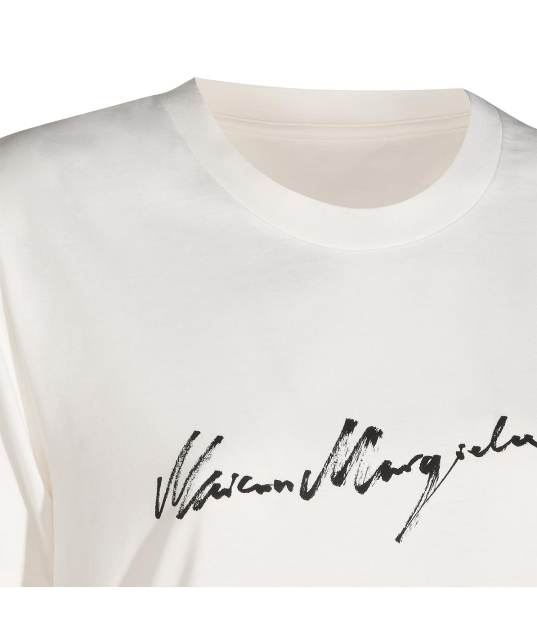 MM6 MAISON MARGIELA Белая хлопковая футболка, фото 3