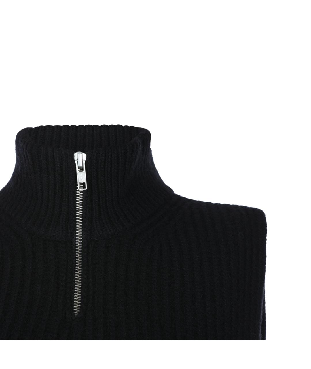 MM6 MAISON MARGIELA Черная шерстяная жилетка, фото 3