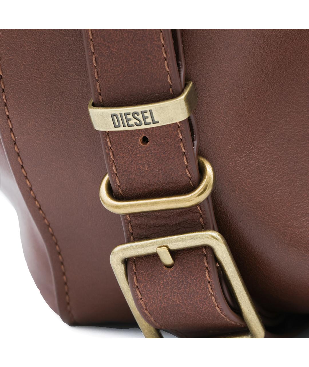 DIESEL Коричневая кожаная сумка с короткими ручками, фото 4