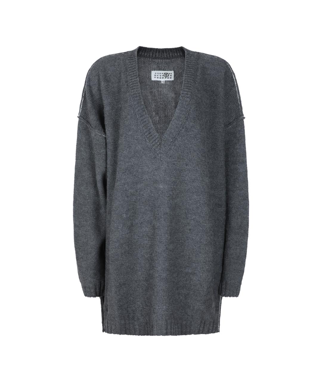 MM6 MAISON MARGIELA Серый шерстяной джемпер / свитер, фото 1