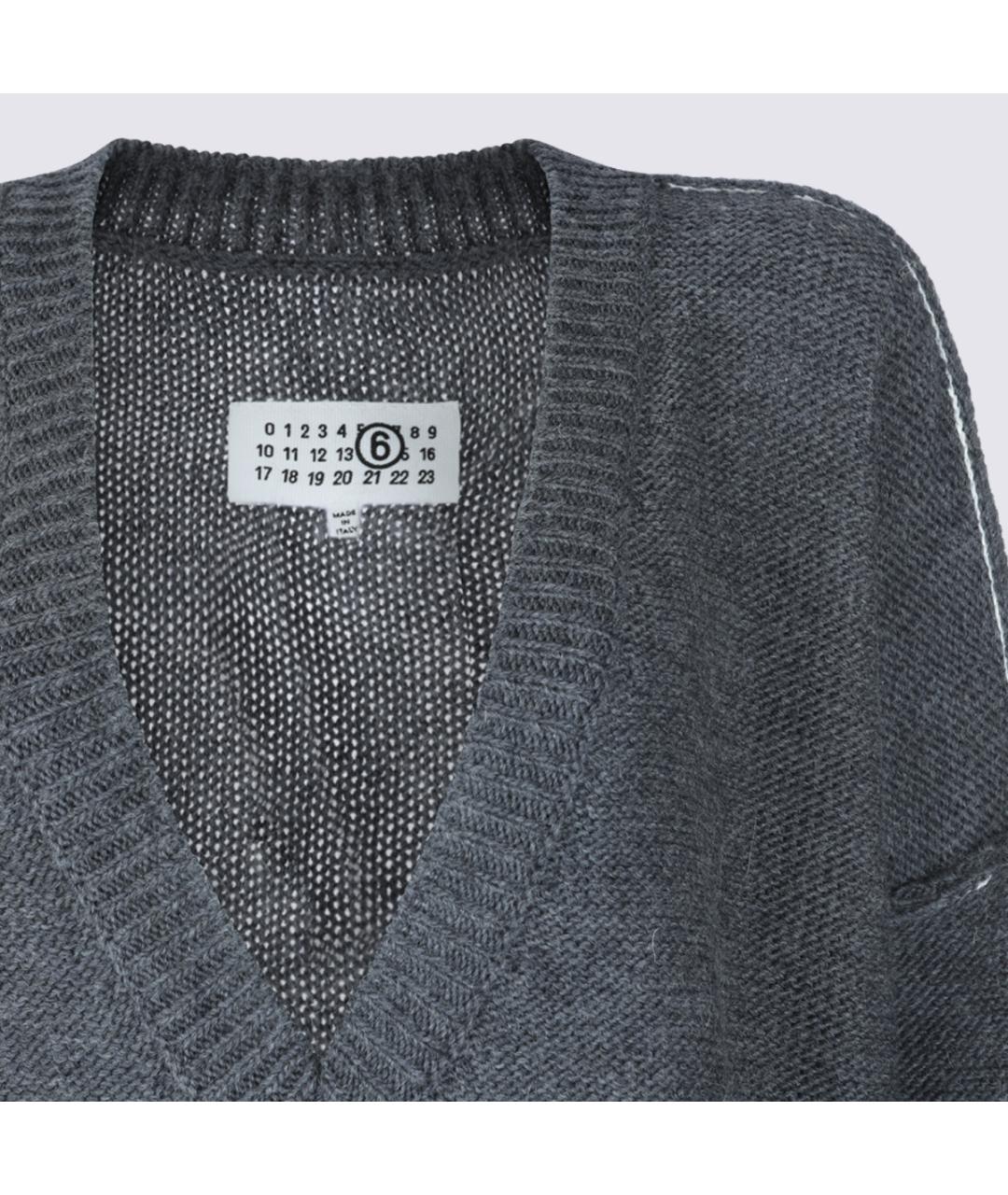 MM6 MAISON MARGIELA Серый шерстяной джемпер / свитер, фото 3