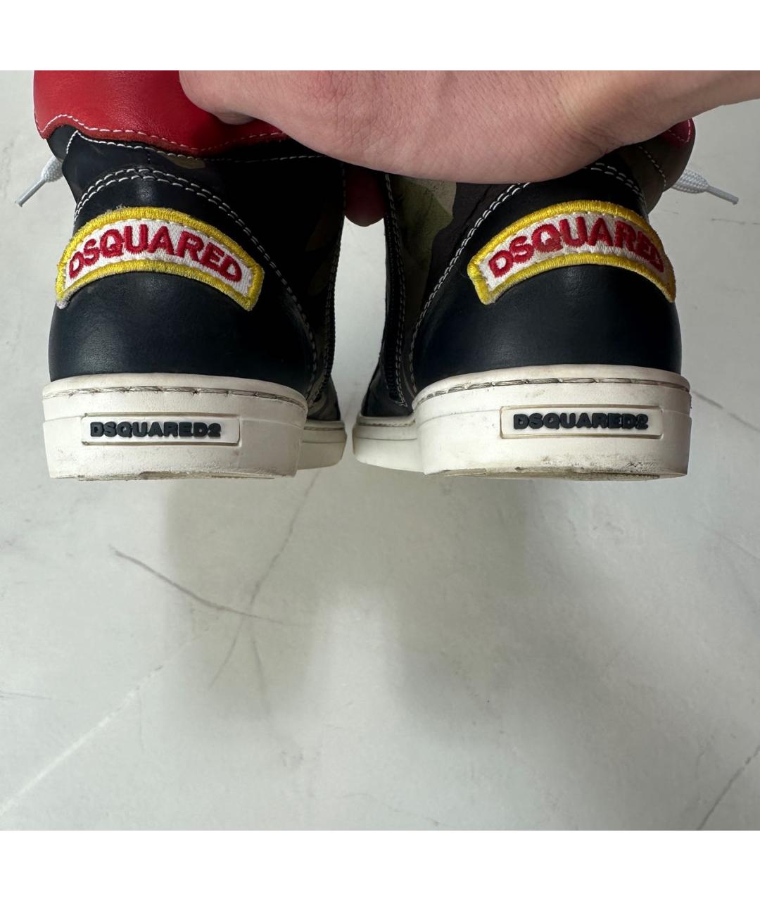 DSQUARED2 Хаки текстильные кеды, фото 7