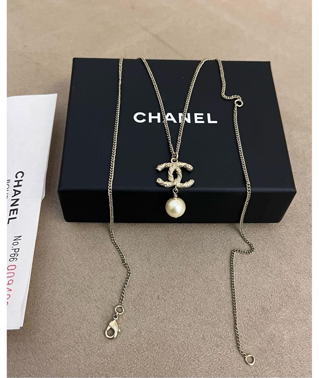 CHANEL Золотая металлическая подвеска, фото 5