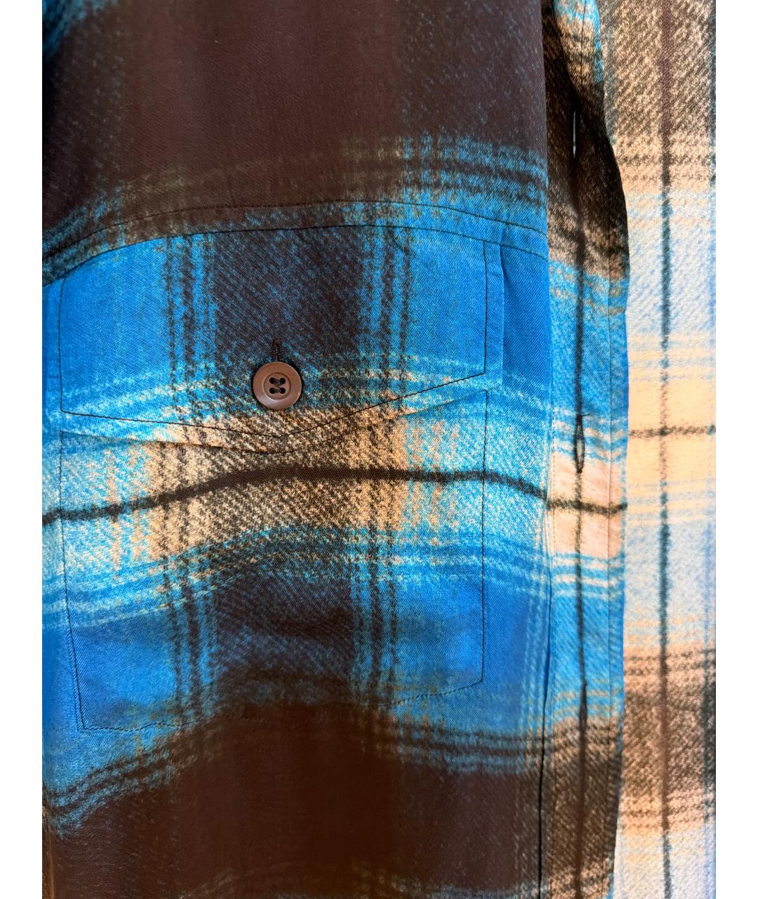 DRIES VAN NOTEN Синяя вискозная блузы, фото 4