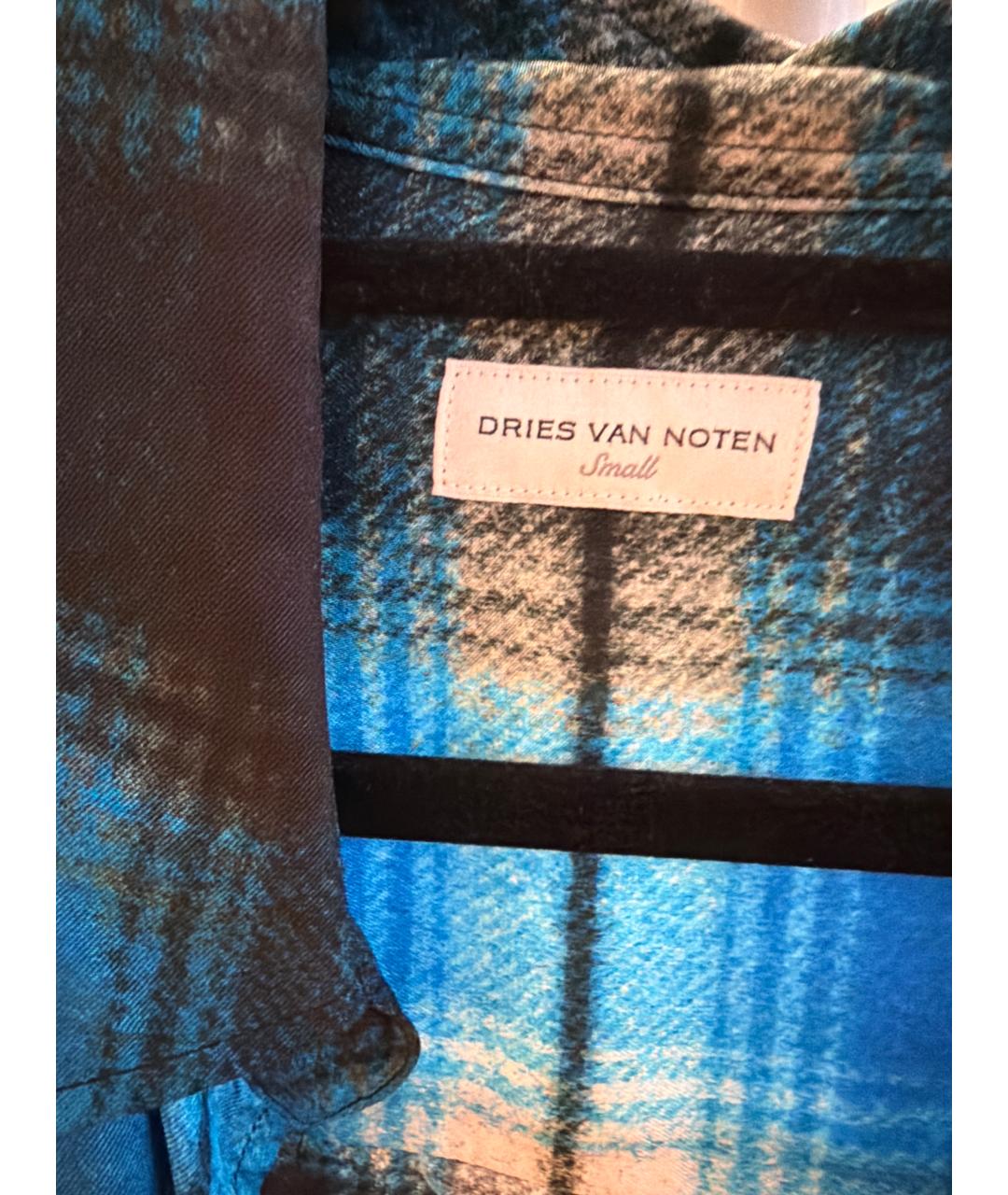 DRIES VAN NOTEN Синяя вискозная блузы, фото 3