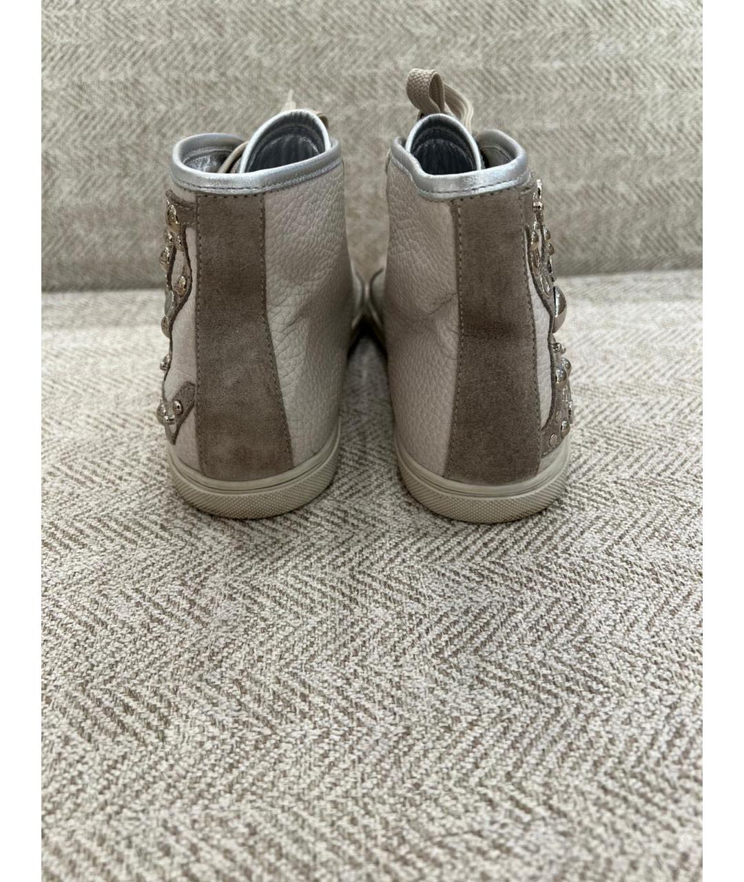LOUIS VUITTON Белые кожаные кеды, фото 2