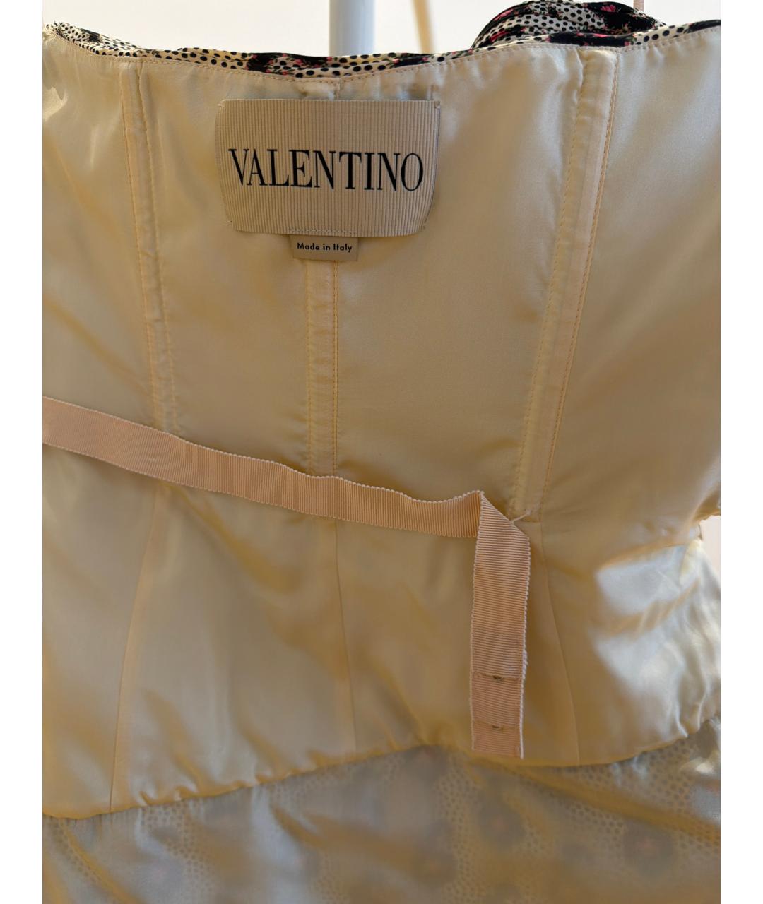 VALENTINO Мульти шелковое коктейльное платье, фото 3