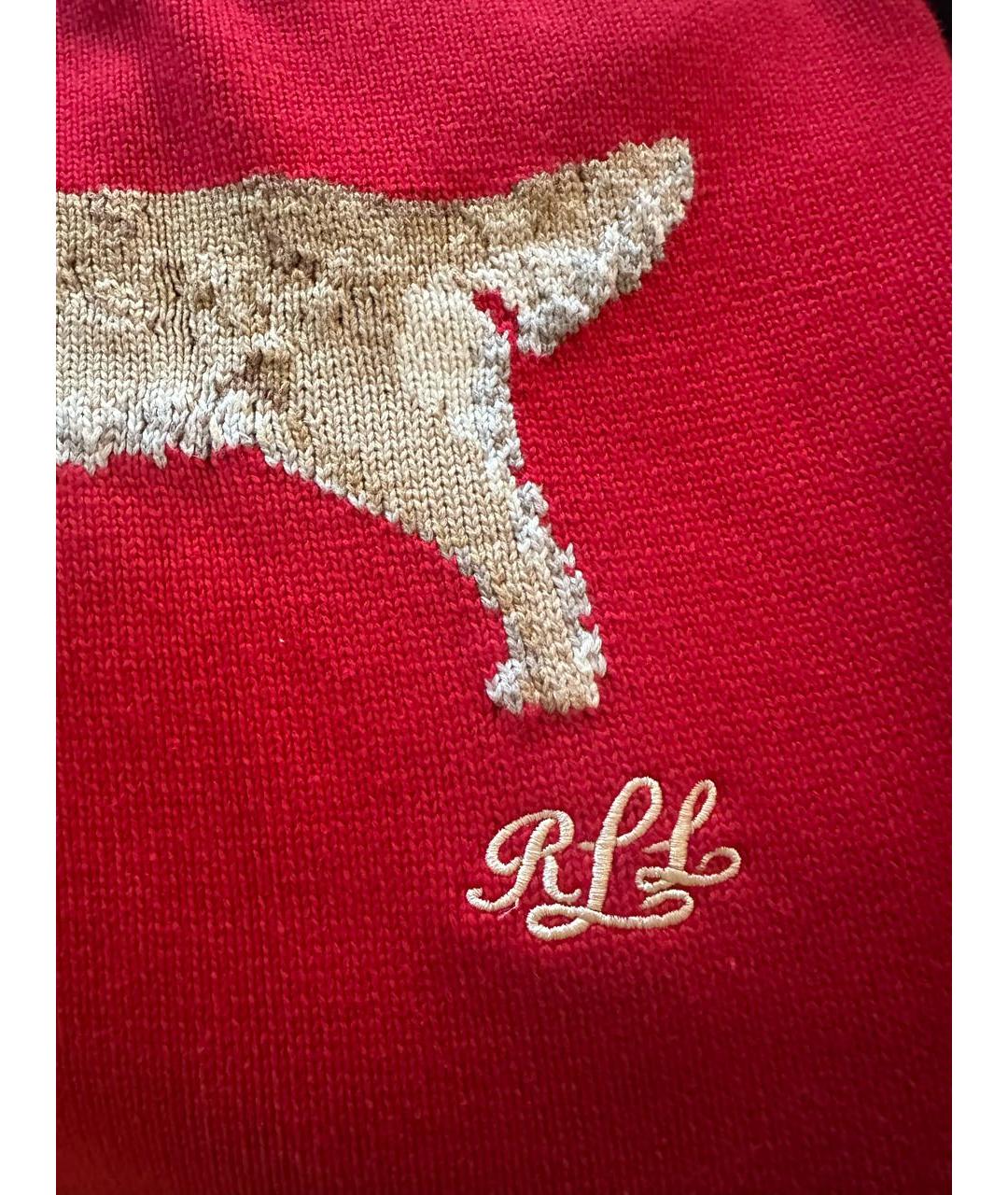 RALPH LAUREN Красный хлопковый джемпер / свитер, фото 5