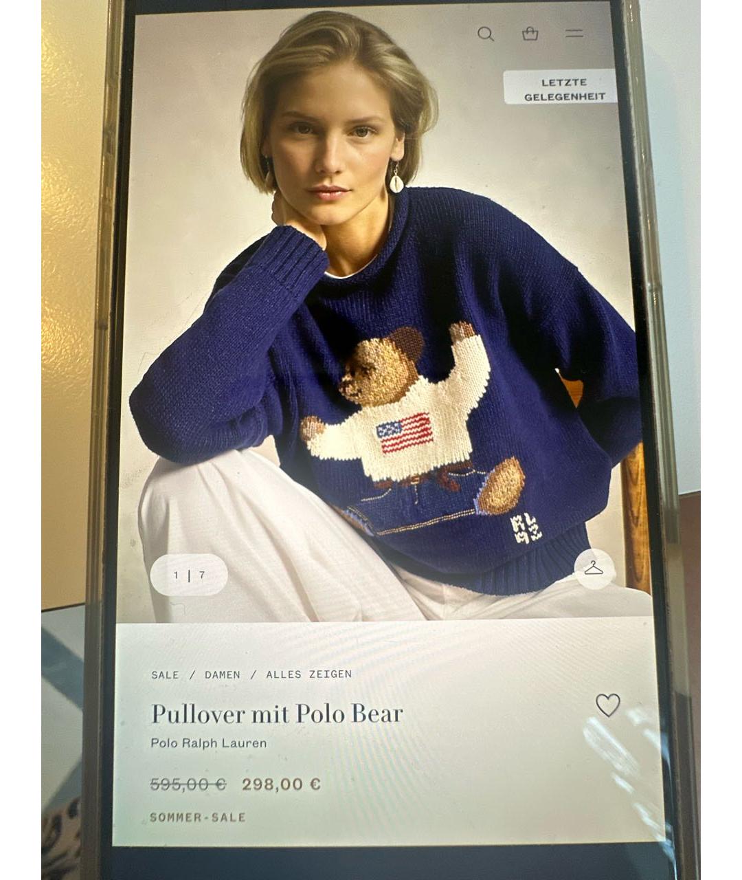 RALPH LAUREN Красный хлопковый джемпер / свитер, фото 8