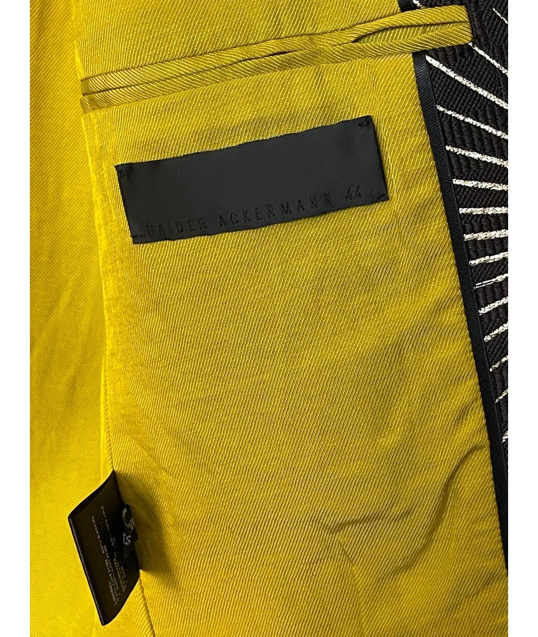 HAIDER ACKERMANN Черный шелковый жакет/пиджак, фото 4