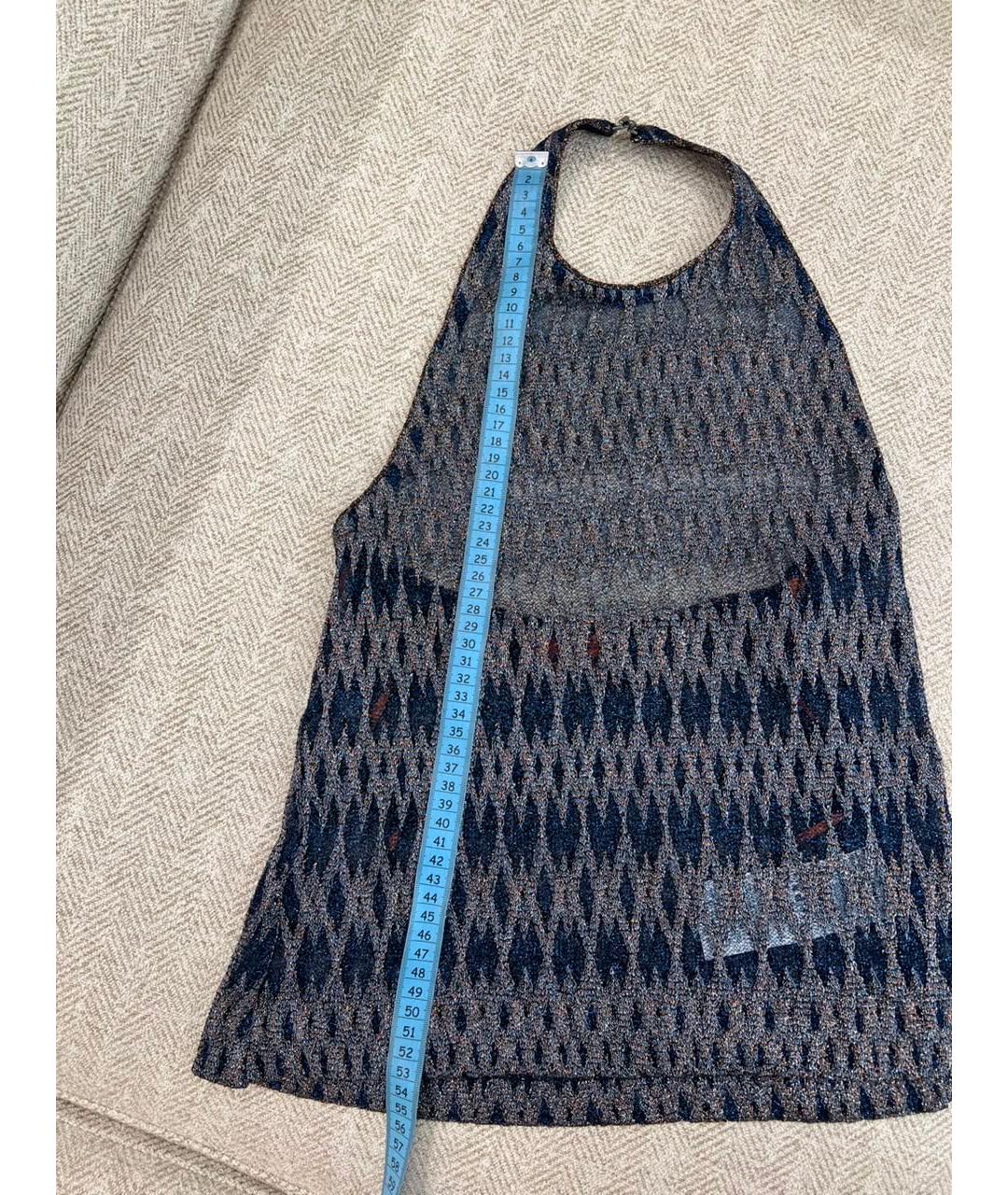 MISSONI Темно-синяя вискозная майка, фото 7