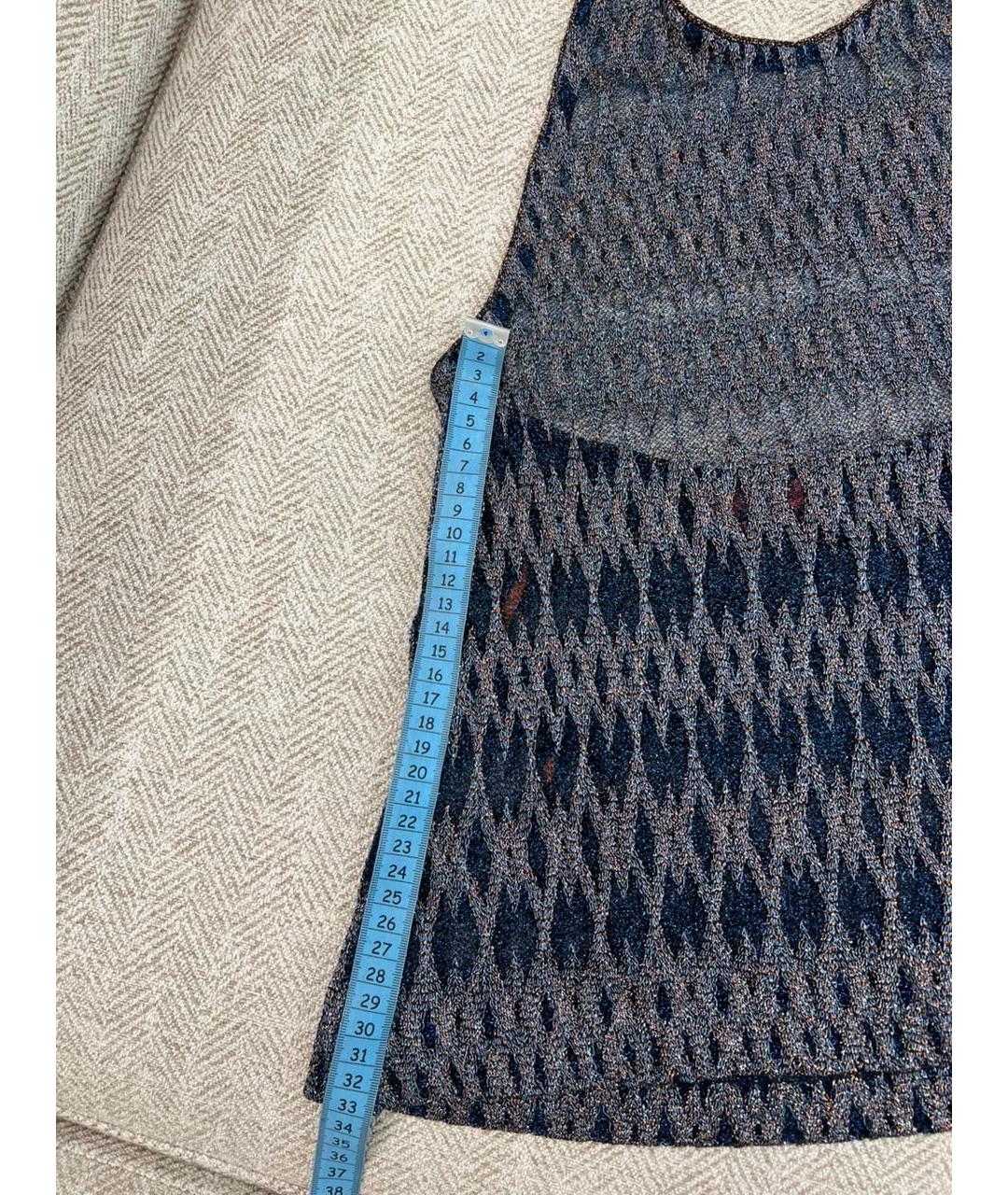 MISSONI Темно-синяя вискозная майка, фото 6