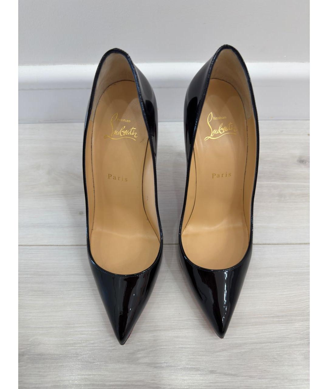 CHRISTIAN LOUBOUTIN Черные туфли из лакированной кожи, фото 2