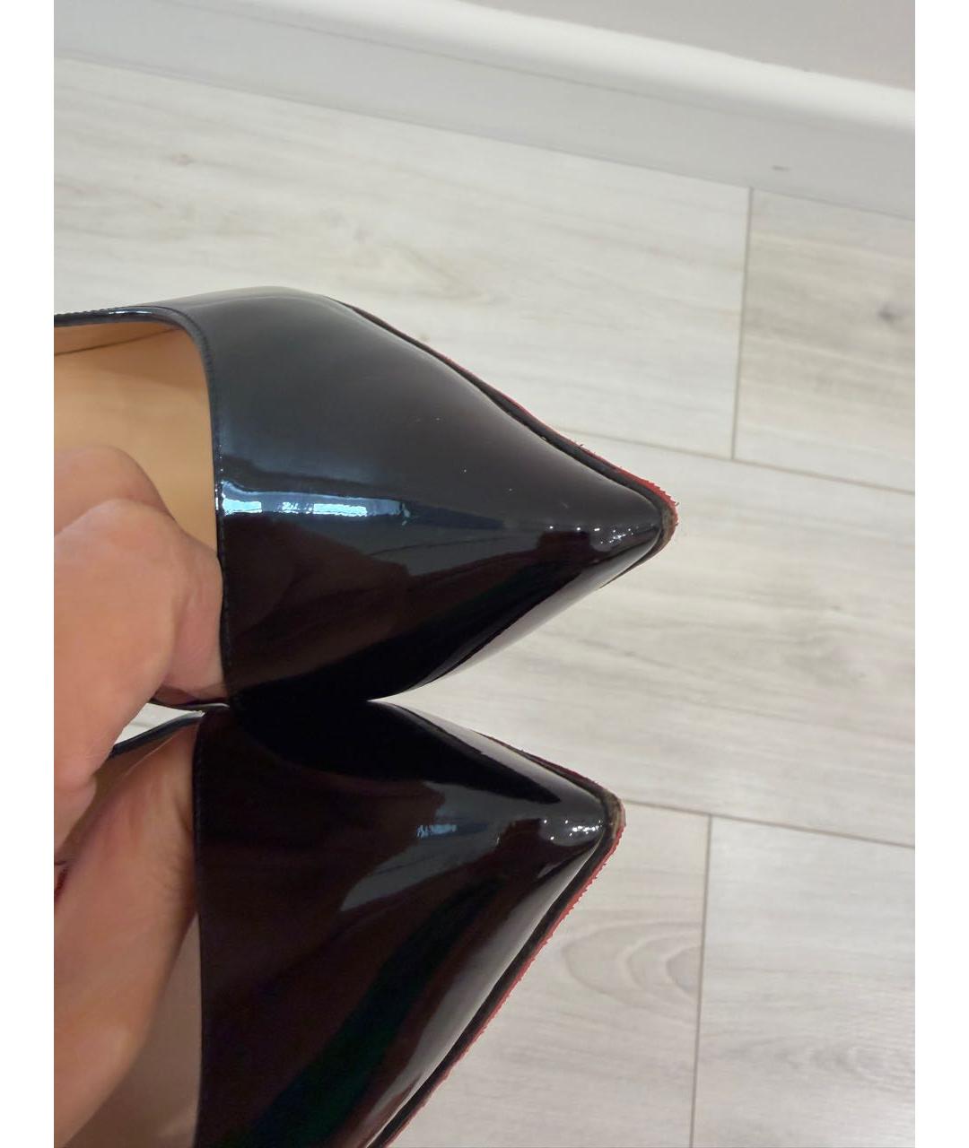 CHRISTIAN LOUBOUTIN Черные туфли из лакированной кожи, фото 7