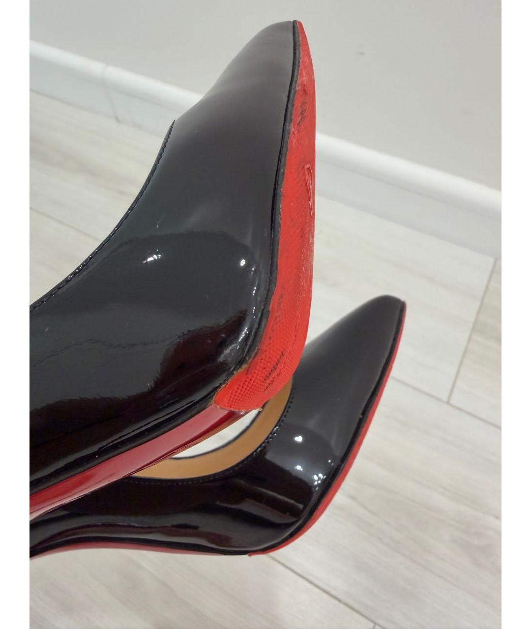 CHRISTIAN LOUBOUTIN Черные туфли из лакированной кожи, фото 6