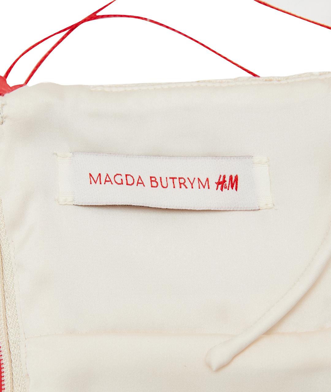 MAGDA BUTRYM Бежевое полиэстеровое коктейльное платье, фото 8