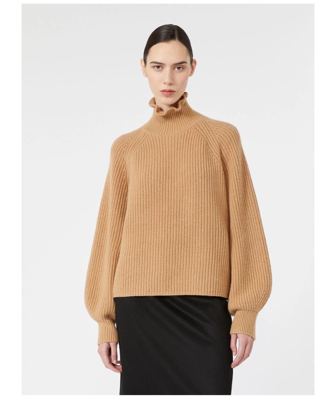 MAX MARA Коричневый шерстяной джемпер / свитер, фото 3