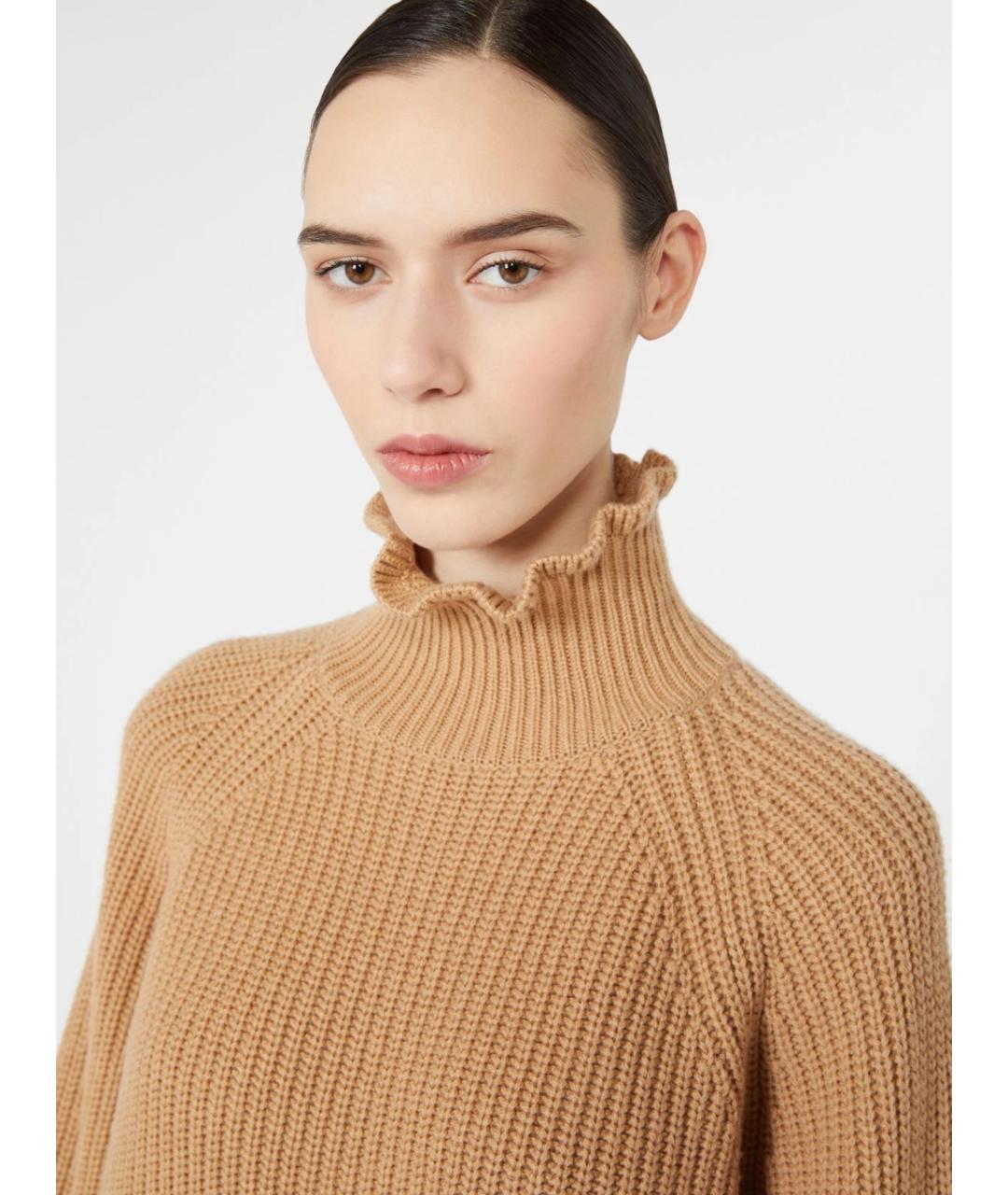 MAX MARA Коричневый шерстяной джемпер / свитер, фото 5
