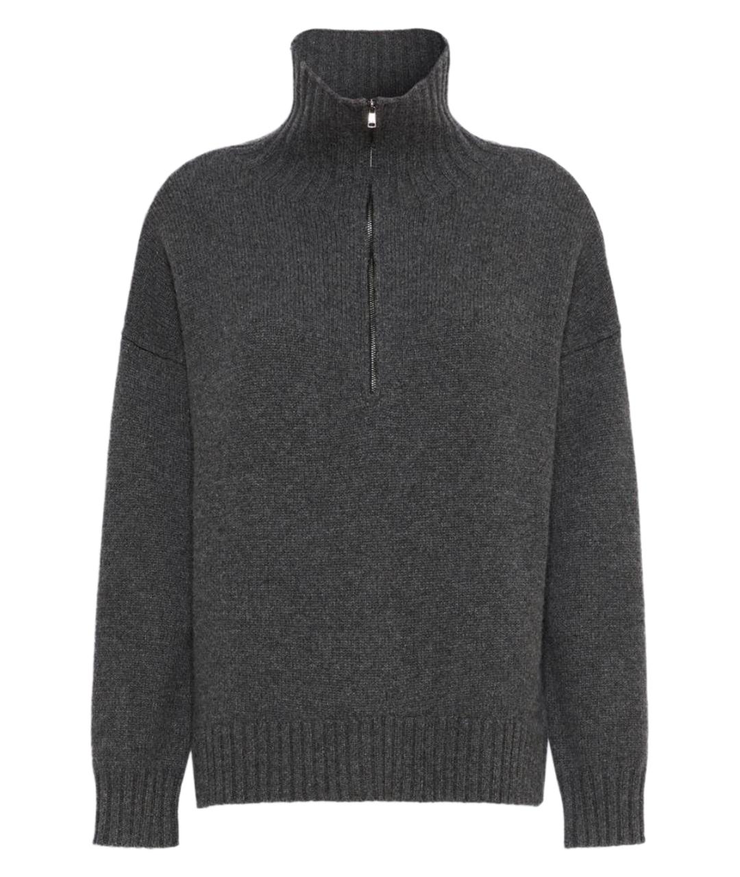 MAX MARA Серый кашемировый джемпер / свитер, фото 1