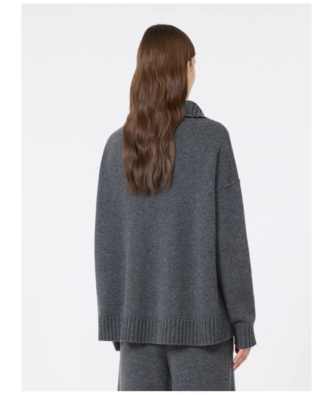 MAX MARA Серый кашемировый джемпер / свитер, фото 4