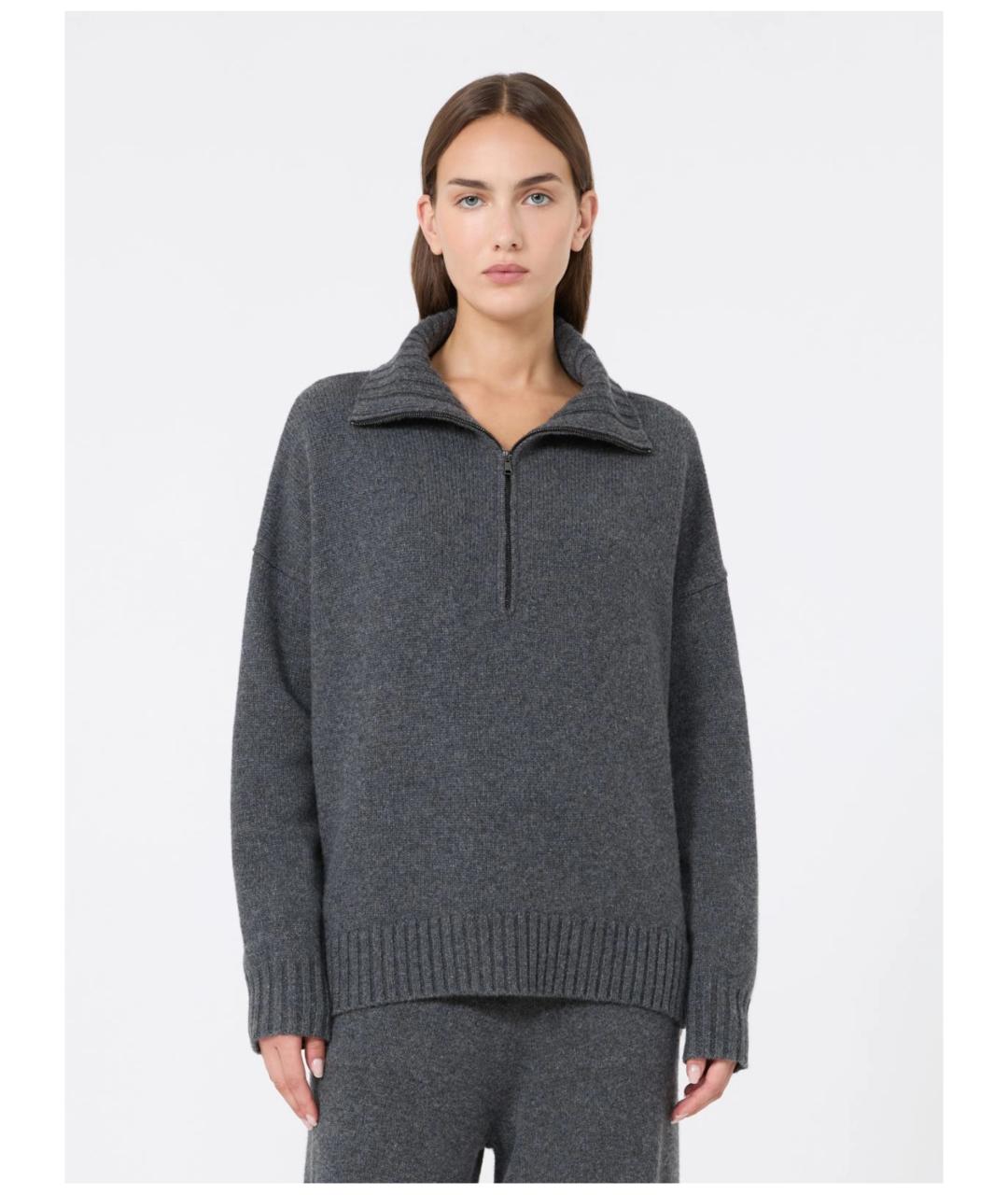 MAX MARA Серый кашемировый джемпер / свитер, фото 3