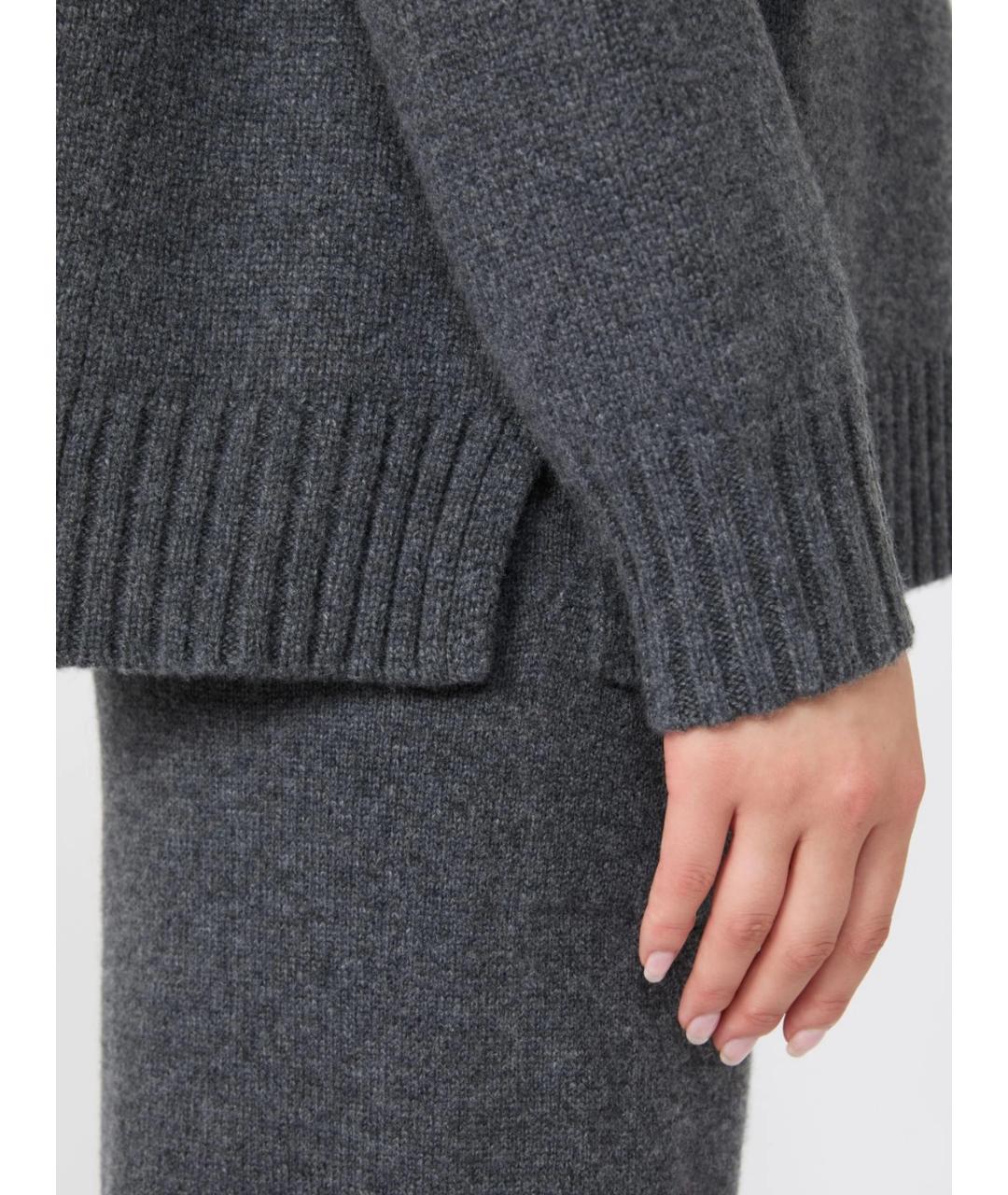 MAX MARA Серый кашемировый джемпер / свитер, фото 6