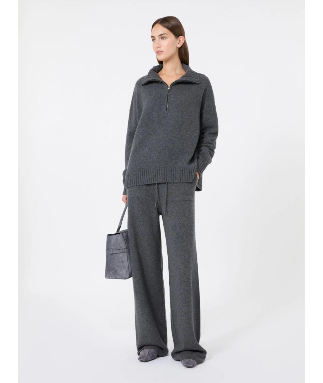 MAX MARA Серый кашемировый джемпер / свитер, фото 2