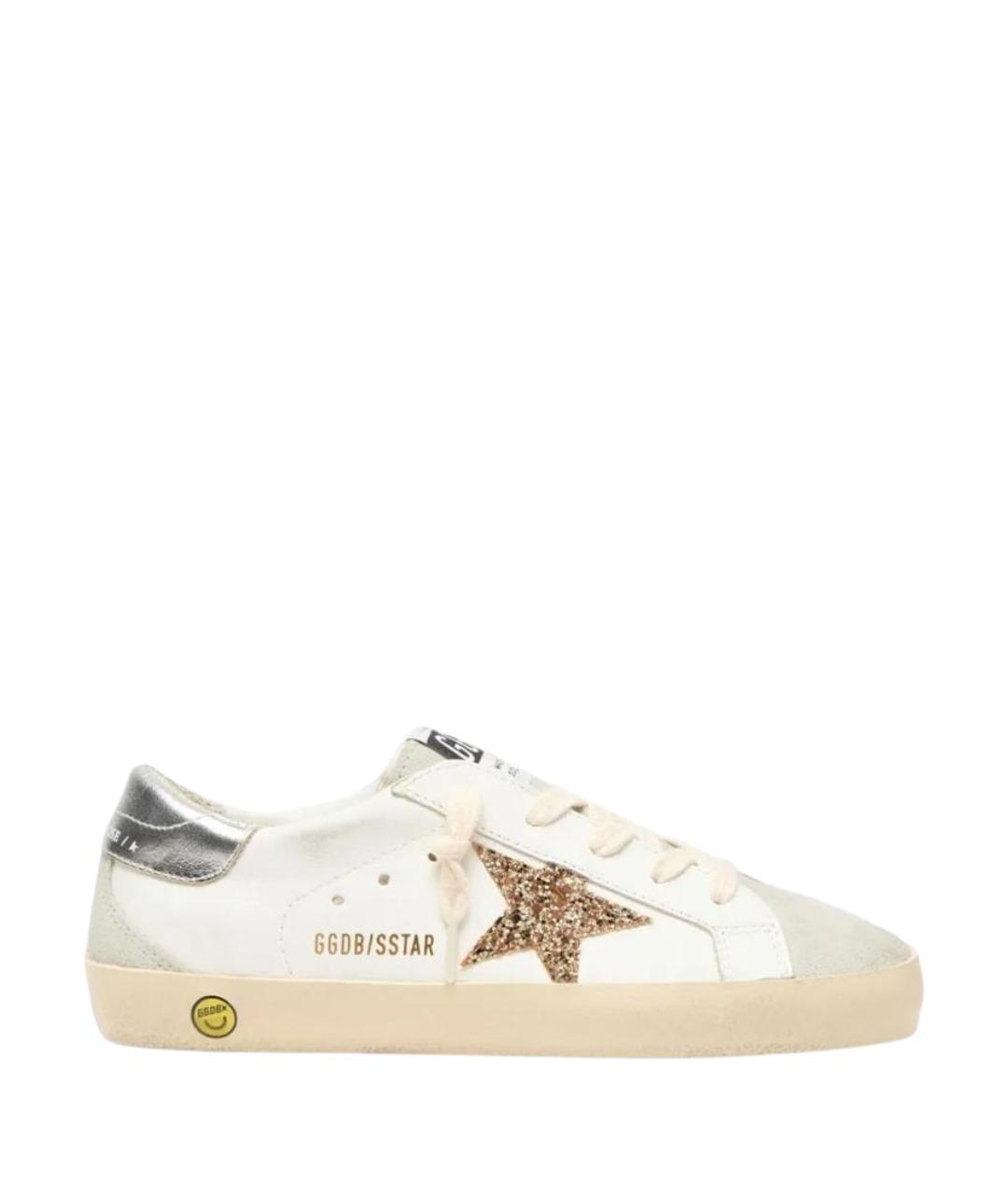 GOLDEN GOOSE Белые кожаные кеды, фото 1