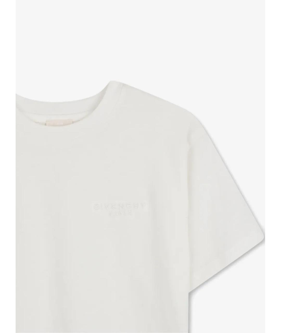 GIVENCHY Белая хлопковая детская футболка, фото 3