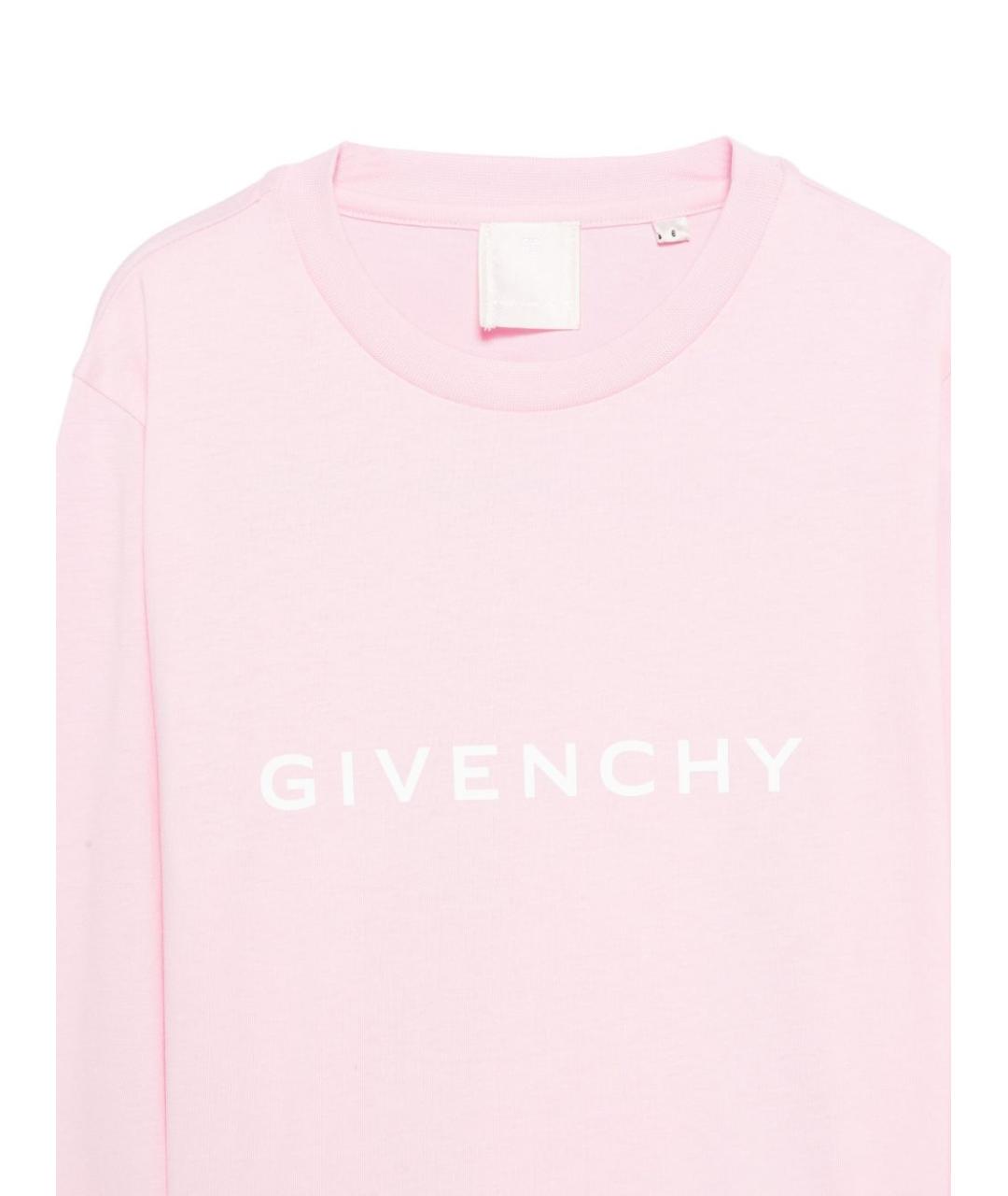 GIVENCHY Розовая хлопковая детская футболка, фото 3