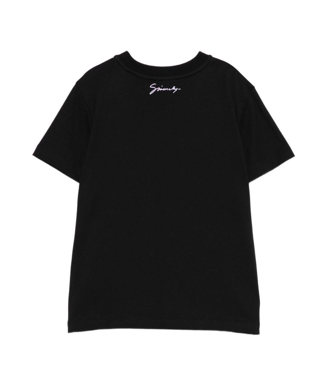 GIVENCHY Черная хлопковая детская футболка, фото 2