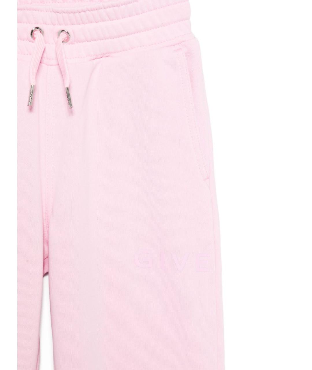 GIVENCHY Розовые хлопковые брюки и шорты, фото 3