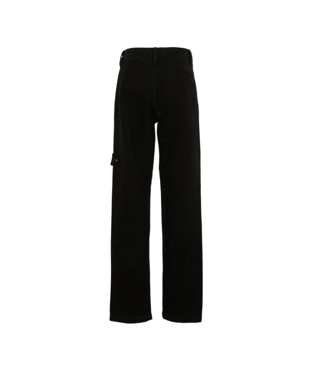 STONE ISLAND Черные хлопковые брюки и шорты, фото 2