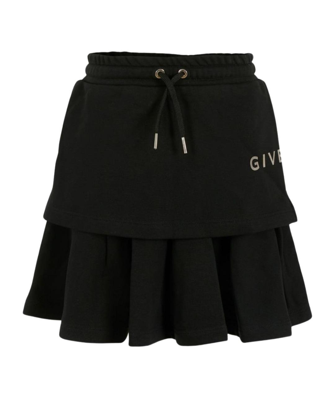 GIVENCHY Черная хлопковая юбка, фото 1