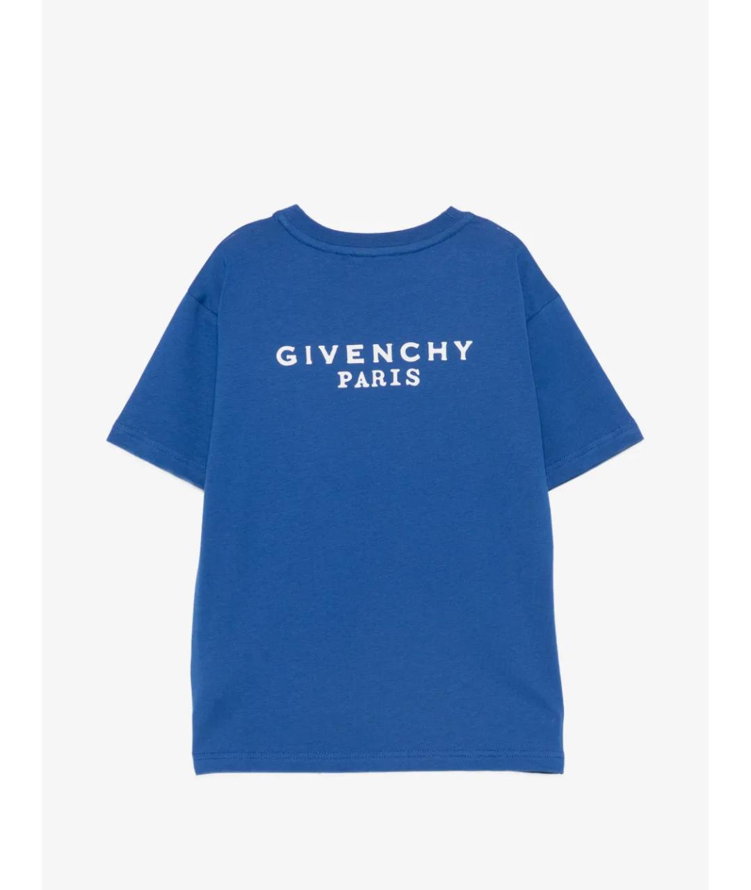 GIVENCHY Синяя хлопковая детская футболка, фото 2