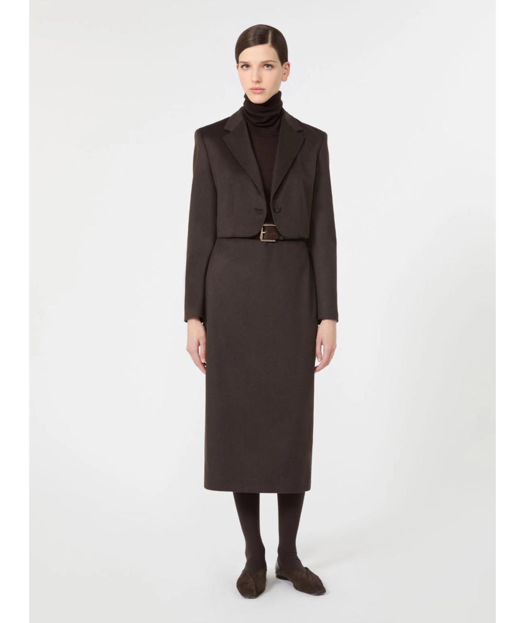 MAX MARA Коричневая шерстяная водолазка, фото 2