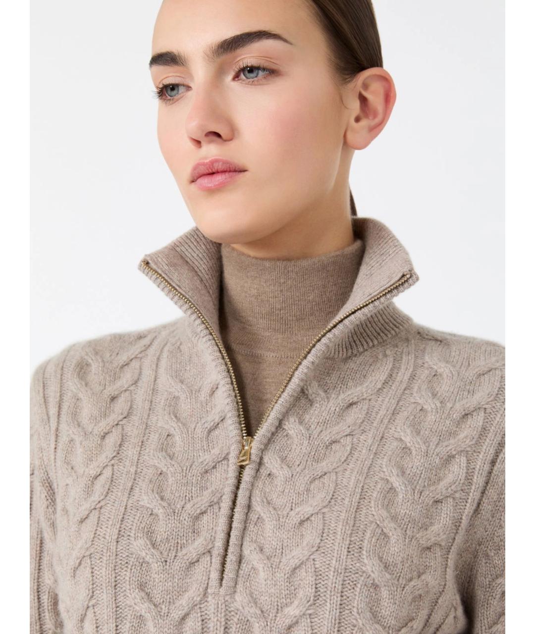 MAX MARA Бежевый кашемировый джемпер / свитер, фото 5